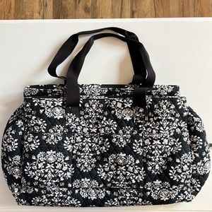 Vera Bradley Monochrome Floral Laptop Commuter Tote